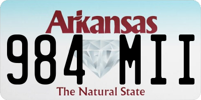 AR license plate 984MII