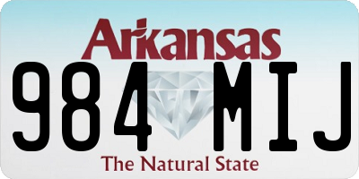 AR license plate 984MIJ