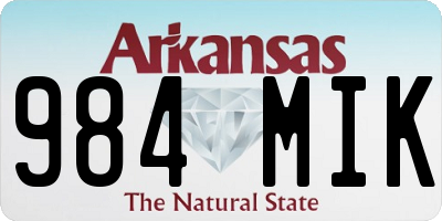 AR license plate 984MIK