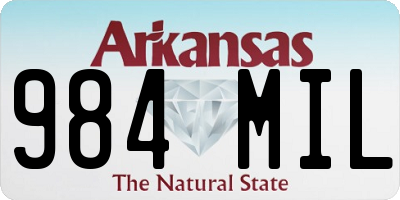 AR license plate 984MIL