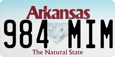 AR license plate 984MIM