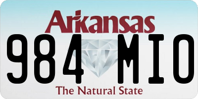 AR license plate 984MIO