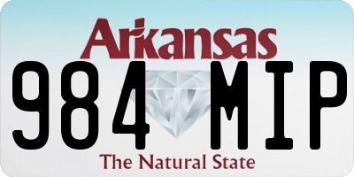 AR license plate 984MIP