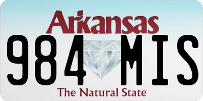 AR license plate 984MIS