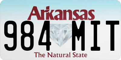 AR license plate 984MIT
