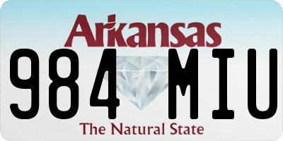 AR license plate 984MIU