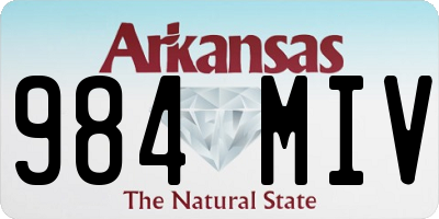 AR license plate 984MIV