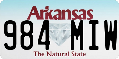 AR license plate 984MIW