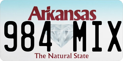 AR license plate 984MIX