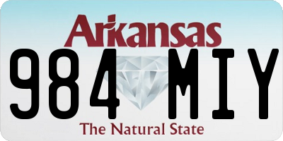 AR license plate 984MIY