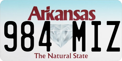 AR license plate 984MIZ