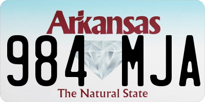 AR license plate 984MJA