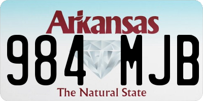 AR license plate 984MJB