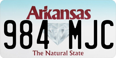 AR license plate 984MJC