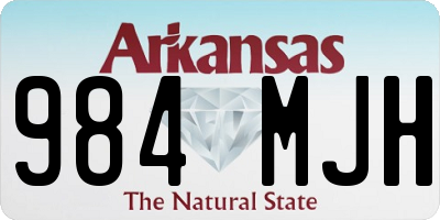 AR license plate 984MJH