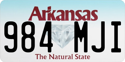 AR license plate 984MJI
