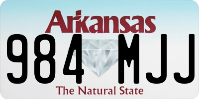 AR license plate 984MJJ