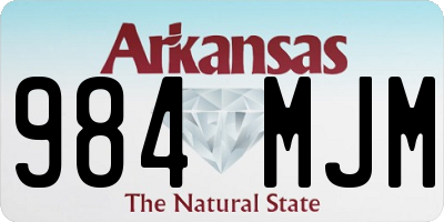 AR license plate 984MJM