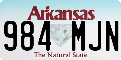AR license plate 984MJN