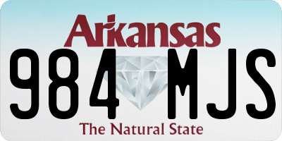 AR license plate 984MJS