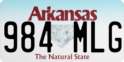 AR license plate 984MLG