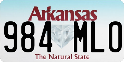 AR license plate 984MLO