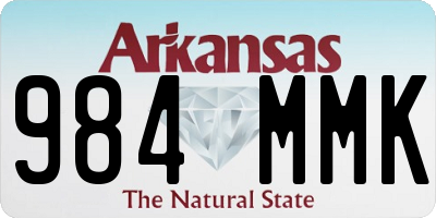 AR license plate 984MMK
