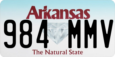 AR license plate 984MMV