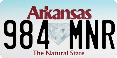 AR license plate 984MNR