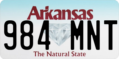 AR license plate 984MNT