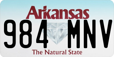 AR license plate 984MNV