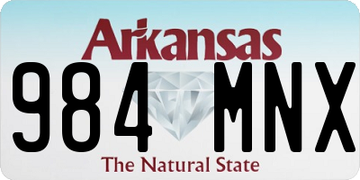 AR license plate 984MNX