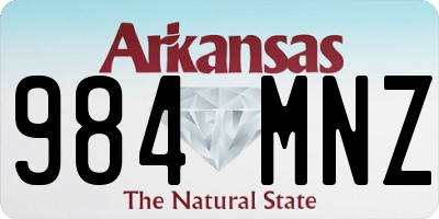 AR license plate 984MNZ