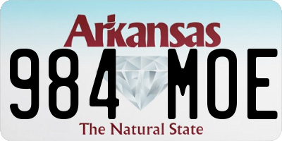 AR license plate 984MOE