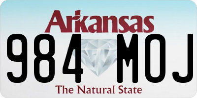 AR license plate 984MOJ