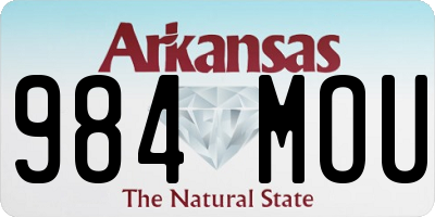 AR license plate 984MOU