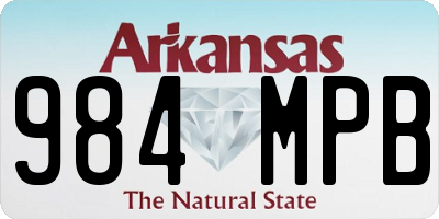 AR license plate 984MPB