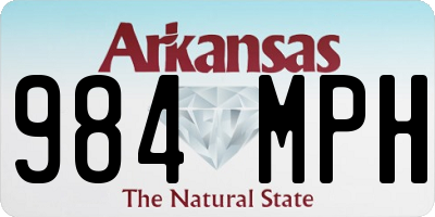 AR license plate 984MPH