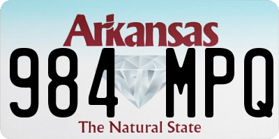 AR license plate 984MPQ