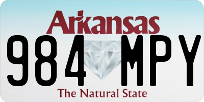 AR license plate 984MPY