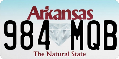 AR license plate 984MQB