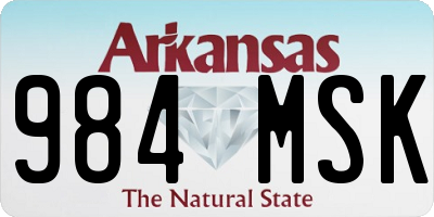 AR license plate 984MSK