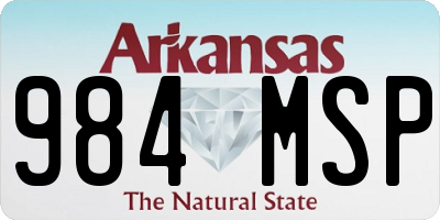 AR license plate 984MSP