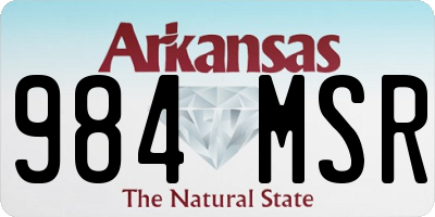 AR license plate 984MSR