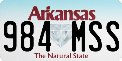 AR license plate 984MSS