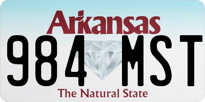 AR license plate 984MST