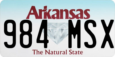 AR license plate 984MSX