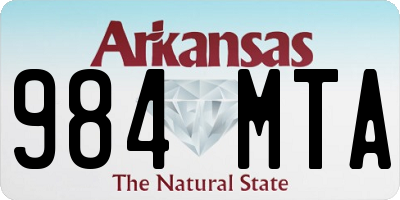 AR license plate 984MTA
