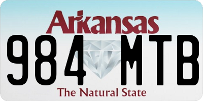 AR license plate 984MTB