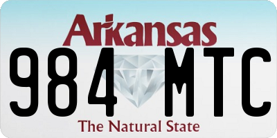 AR license plate 984MTC